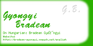 gyongyi bradean business card